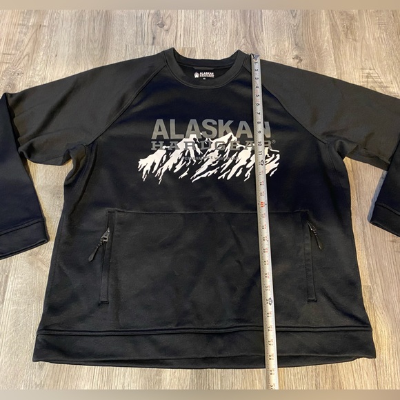 Alaskan Hardgear Mens Pullover Size Extra Large Black Sweatshirt Outdoors - Picture 6 of 8